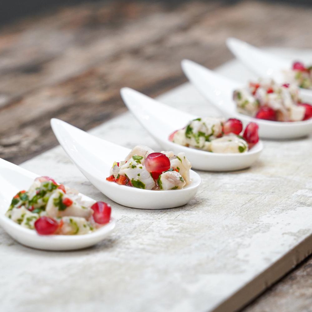 Create Food Sea Bass Ceviche Canape